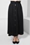 BUTTON DETAILED SKIRT WITH ELASTIC BELI 60422
