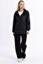 Women's Hooded Water and Windproof Pocketed Inside Raincoats, a Lined U Ultra Lightweight m Transitional Raincoat - 2