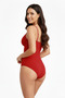 Mamey Model Knitted Fabric Gatherer Snap Fastener Body Red Color (Zibin)4 - 5
