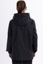 Women's Black Lined Wind Resistant Hooded Sports Raincoat with Pockets - Windbreaker Jacket - 6