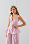 Ruffled Vest Two-Piece Set