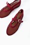 Cody Burgundy Big Mesh Belt Detailed Babet - 8