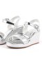 Aurora Silver Girl's Wedge Heeled Shoes - 7