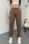 Women's High Waist Stretch Fabric/Stretchy Mom Trousers - 2