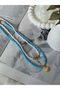 Women's Beaded Double Necklace |   Seashell Necklace |   Turquoise and White Combination Necklace - 2