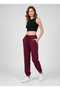 Women's Model Fabric Sweatpants with Elastic Waist and Legs