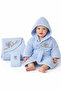100% Cotton Baby Kids Bathrobe Towel Set 0-2 Years Old