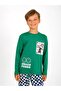 Boy's Long Sleeve 100% Cotton Pajama Set Peace