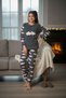 Girls' Long Sleeve Fleece Plush Fabric Winter Warm Pajama Set 8060