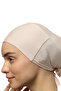 Women's Practical Lace-Up Hijab Combed Cotton Bonnet Powder - 4