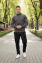 Men's Relaxed Smoked Tracksuit Set - 85752 - 2