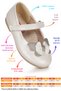 Stoned Velcro Girls' Bow Ballerina Shoes Ege 204 Skin - 2