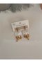 Dolphin Figured Mother of Pearl Stone Steel Earrings |   Mother of Pearl Earrings - 4