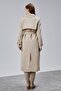 Beige Regular Fit Windbreaker Detailed Trench Coat 46636 - 7