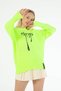 SPECIAL PRODUCTION OWERSIZE FRONT DRIP EMBROIDERED SLATED SPORTS ITALIAN CUT WOMEN'S KNITWEAR SWEATER - 5