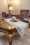Velvet Lace Detailed Cream Runner (140x40cm)