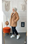 Lined Buttoned Plush Coat - 3
