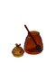 Glass Honey Jar Amber 13 cm Cam0457