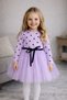 Linda Long-Sleeve Girls' Baby and Children's Princess Puffy Tutu Dress, Polka-Dot, Stretch Spandex, Lilac Kuromi Purple