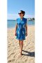 PETROL LEAF KIMONA PESTEMAL BEACH BATHROBE PAREO - 3