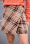 Girl's Plaid Scottish Patterned Skirt-Shorts Midi Length Elastic Waist - 2