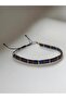 Navy Blue–Gold Yellow–Antique Yellow Tila Beaded Adjustable Unisex Handmade Bracelet - 2