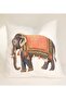 Indian Elephant Themed Throw Pillow Cover - 3