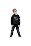 Boys' Hooded Printed Black Sweatshirt - with Pockets, Cotton, Comfortable