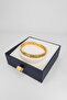 Leaf Shape Detailed Interlocking Bracelet – Gold, Silver & Rose |   Sf Signature Series - 4