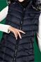 Fur Hooded Puffer Vest 90337 - 4
