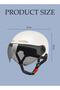 Open Face Helmet, scooter helmet with detachable goggles, adjustable head circumference, shoc - 2
