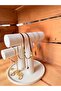 Stylish Mini Jewelry Stand - Bracelet, Necklace, and Ring Organizer |   White Cylindrical Design - 7