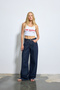 Women's Navy Blue Baggy Jean - 4