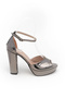 Women's Platinum Mirror Open Toe High Platform Chunky Heels Comfortable and Fashionable Shoes - 4