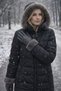 Plush Leather and Suet Women's Gloves - Papatya with Touch Screen Sensor on the Index Finger Part