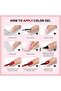 Gel Nail Polish Set, 6 Colors Nude Red Pink, 10ml - 8