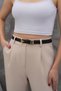 Gold Buckle Women's Belt. Jacket Belt. Trouser Belt. Shirt Belt. - 2