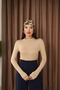 Women's 3-Piece Long Sleeve Half Fisherman Stretch Fabric Combed Cotton Bodysuit - 4