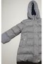 Girl's Puffer Jacket Furry Gray Pearlescent Sparkling Removable Hooded Zippers Gray - 2