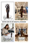 Wooden Model Mannequin Right Hand Lady Walnut Painted 25 cm