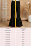 Girl's Black Spanish Flared High Waist Elastic Christmas Leggings Pants October 29Th Show Outfit - 4