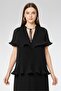 Women Abito Donna Layered Evening Dress, Black - 2