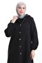 Hooded Button Cap 0201-05 Black - 6