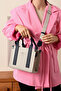 Women's Hand and Shoulder Bag Polo Fabric Size: Boy 19 cm Width: 23 cm - 5