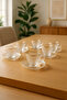 Glass Hammer Series Frosted Glass Gilt Coffee Cup Set for 6 Persons 90ml - 3