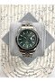 Round Inside Green Silver Steel Men's Wristwatch - 3