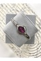Minimal Vintage Burgundy Silver Women's Wristwatch - 2