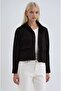 Buttoned Suede Short Basic Jacket 6176 - 3