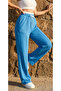 Women's Baggy Wide-Leg Elastic Waist Two-Thread Jersey Sweatpants Trousers - 6
