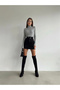Women's Turtleneck Cotton Jacquard Camisole Ribbed Sweater - 2
